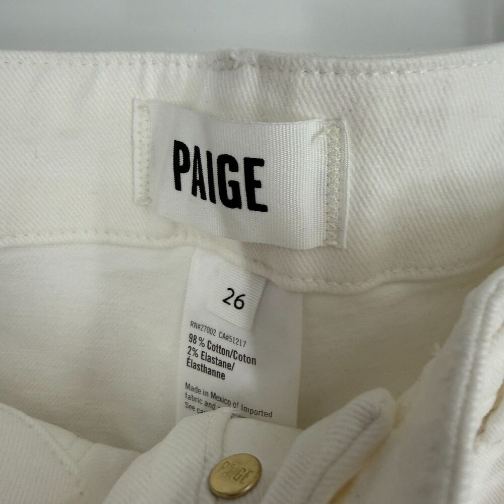 Paige Anessa Tonal Ecru Anthropologie 26 x 30” Wide-Leg Raw Hem Cream Ivory Boho - Picture 5 of 12